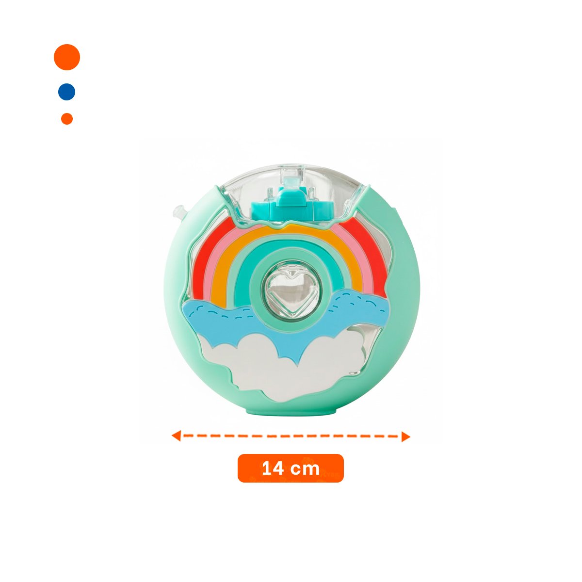 PACK4 CONTENEDOR PARA AGUA FUCSIA CIRCULAR 14X5CM FACIL DE USAR - 4