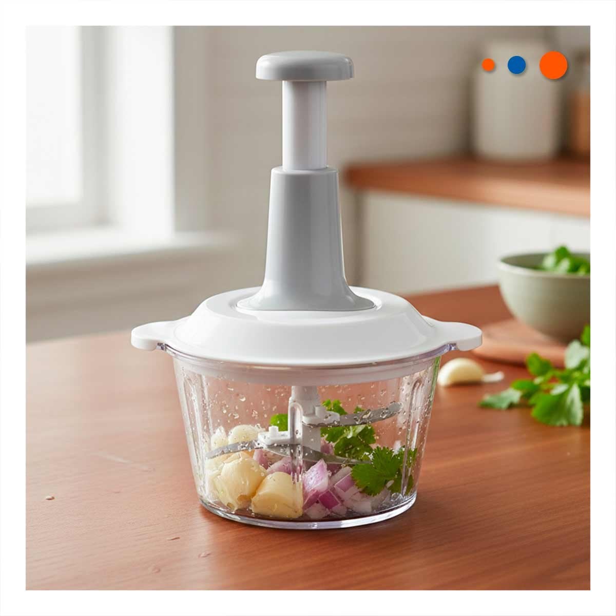 PROCESADOR COMPACTO MULTIFUNCIONAL 1 5L BLANCO Y PLOMO PARA COCINA RAPIDA Y FACIL - 2