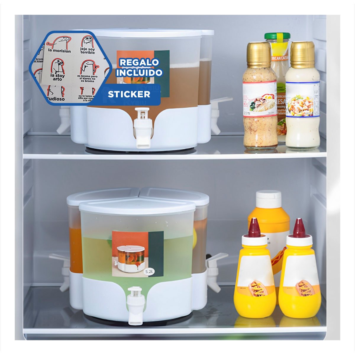 CONTENEDOR DE CUBOS DE HIELO VERDE CLIC LINEA RESISTENTE Y LIGERA Y+REGALO STICKER - 1