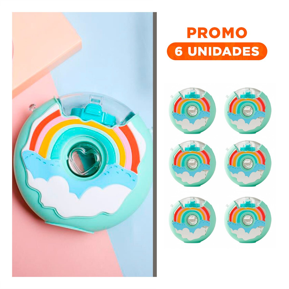 PACK6 BOTELLA PARA BEBIDAS FUCSIA CIRCULAR 14X5CM COMPACTA Y LIGERA - 1