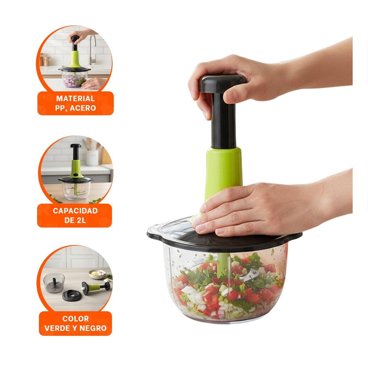 PROCESADOR COMPACTO MULTIFUNCIONAL 1 5L BLANCO Y PLOMO PARA COCINA RAPIDA Y FACIL - 3