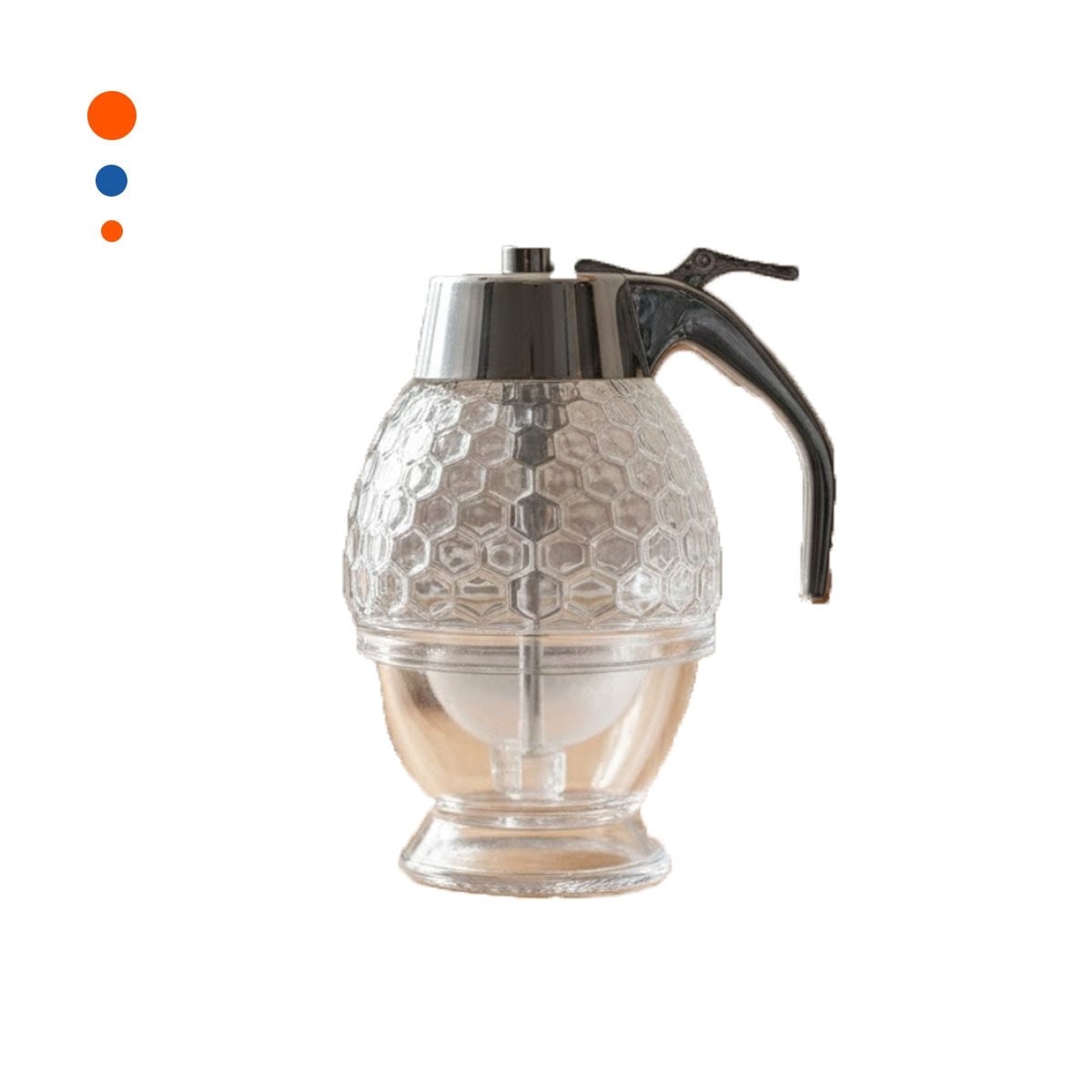 PACK2 CONTENEDOR FRASCO MIELERO 200ML TRANSPARENTE PARA MESA Y HOGAR Y+REGALO STICKER - 2