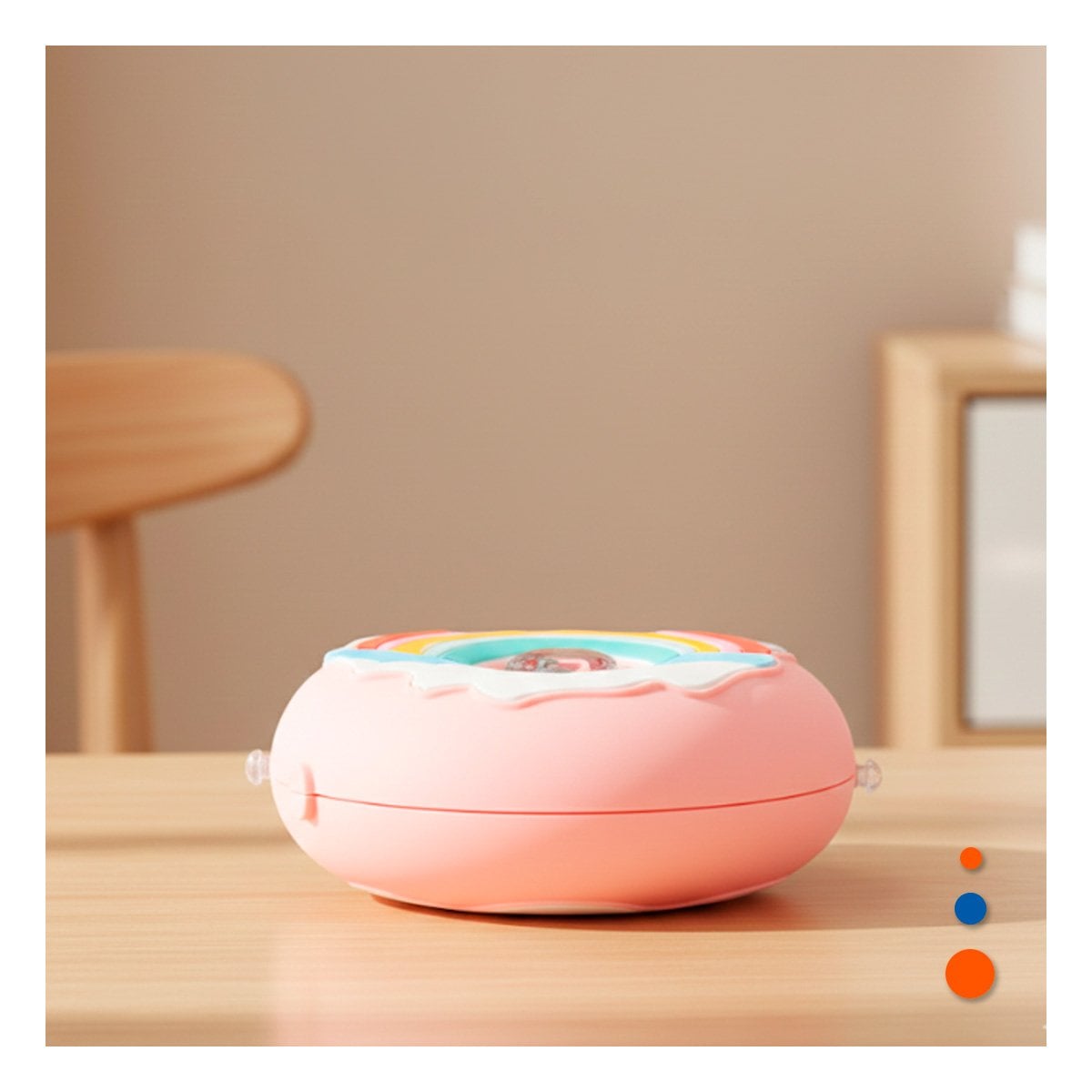 RECIPIENTE PARA LIQUIDOS CIRCULAR FUCSIA 14X5CM COMODO Y SEGURO - 2
