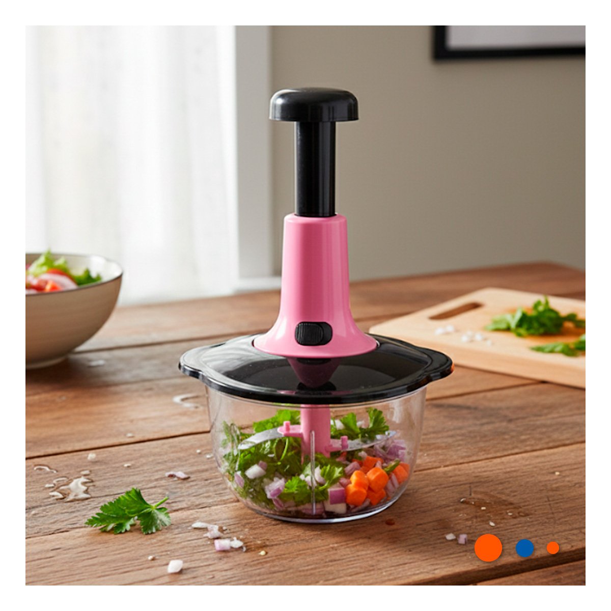 PROCESADOR COMPACTO MULTIFUNCIONAL 1 5L BLANCO Y PLOMO PARA COCINA RAPIDA Y FACIL - 1