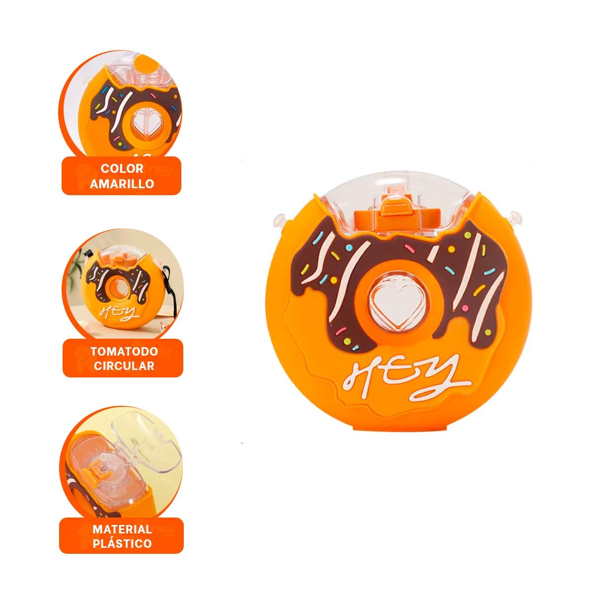 PACK6 CONTENEDOR PARA BEBIDAS FUCSIA CIRCULAR 14X5CM REUTILIZABLE Y PRACTICO Y+REGALO STICKER - 2