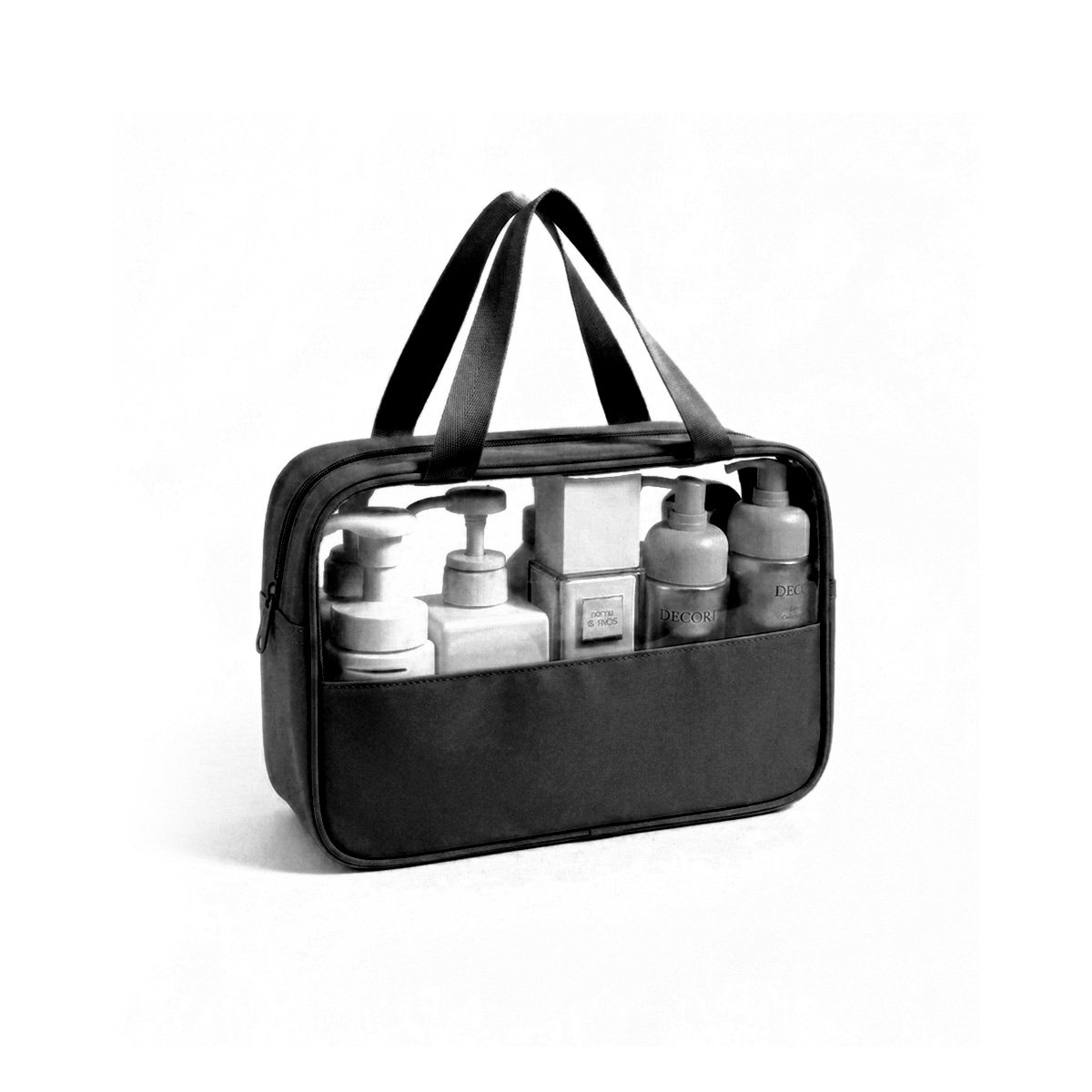 BOLSO RECTANGULAR CON ASAS PARA COSMETICOS NEGRO RESISTENTE Y ORDENADO Y+PAPEL REGALO - 1
