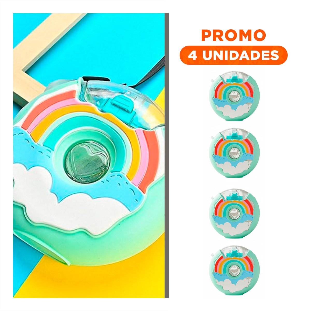 PACK4 RECIPIENTE PARA AGUA FUCSIA CIRCULAR 14X5CM PORTATIL Y FUNCIONAL Y+REGALO STICKER - 1