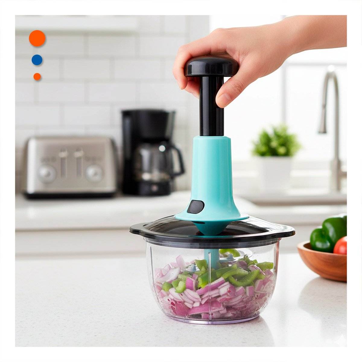 PROCESADOR COMPACTO MULTIFUNCIONAL 1 5L BLANCO Y PLOMO PARA COCINA RAPIDA Y FACIL - 1