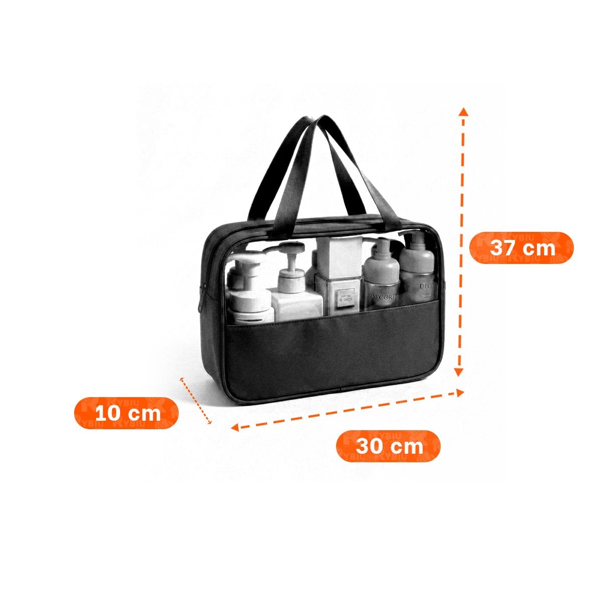 PACK12 ESTUCHE RECTANGULAR CON ASAS PARA MAQUILLAJE NEGRO COMPACTO Y MODERNO Y+REGALO STICKER - 4
