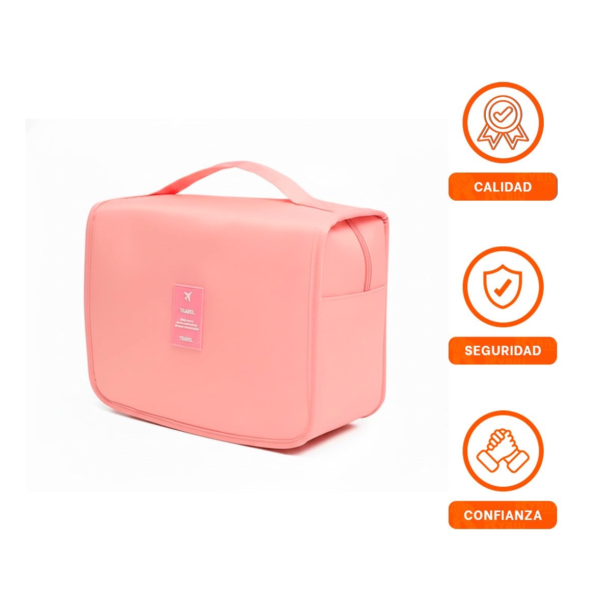 ORGANIZADOR DE VIAJE 24X8X19 CM ROSADO COLGADOR PARA EQUIPAJE DE CABINA - 3