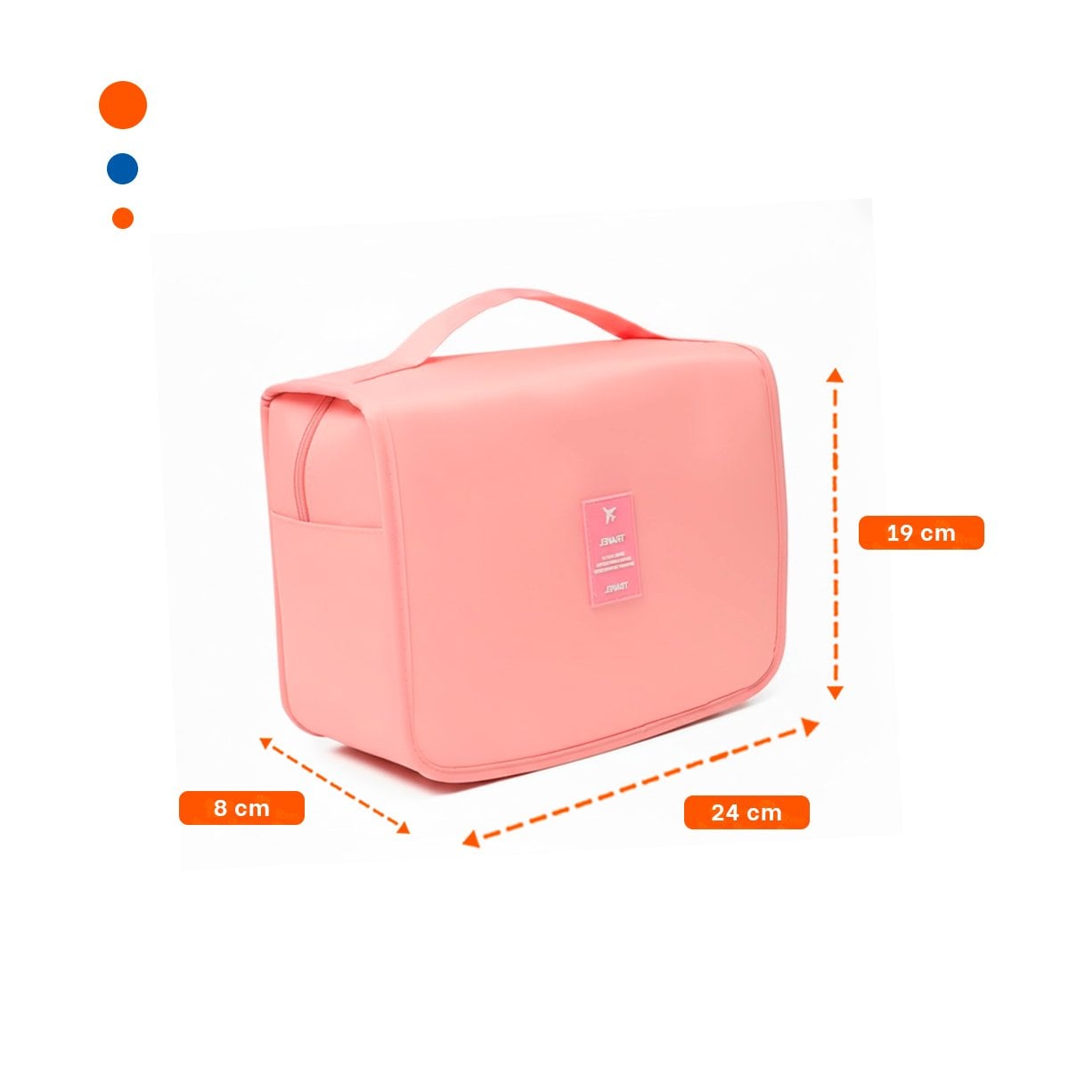 ORGANIZADOR DE VIAJE 24X8X19 CM ROSADO COLGADOR PARA EQUIPAJE DE CABINA - 4
