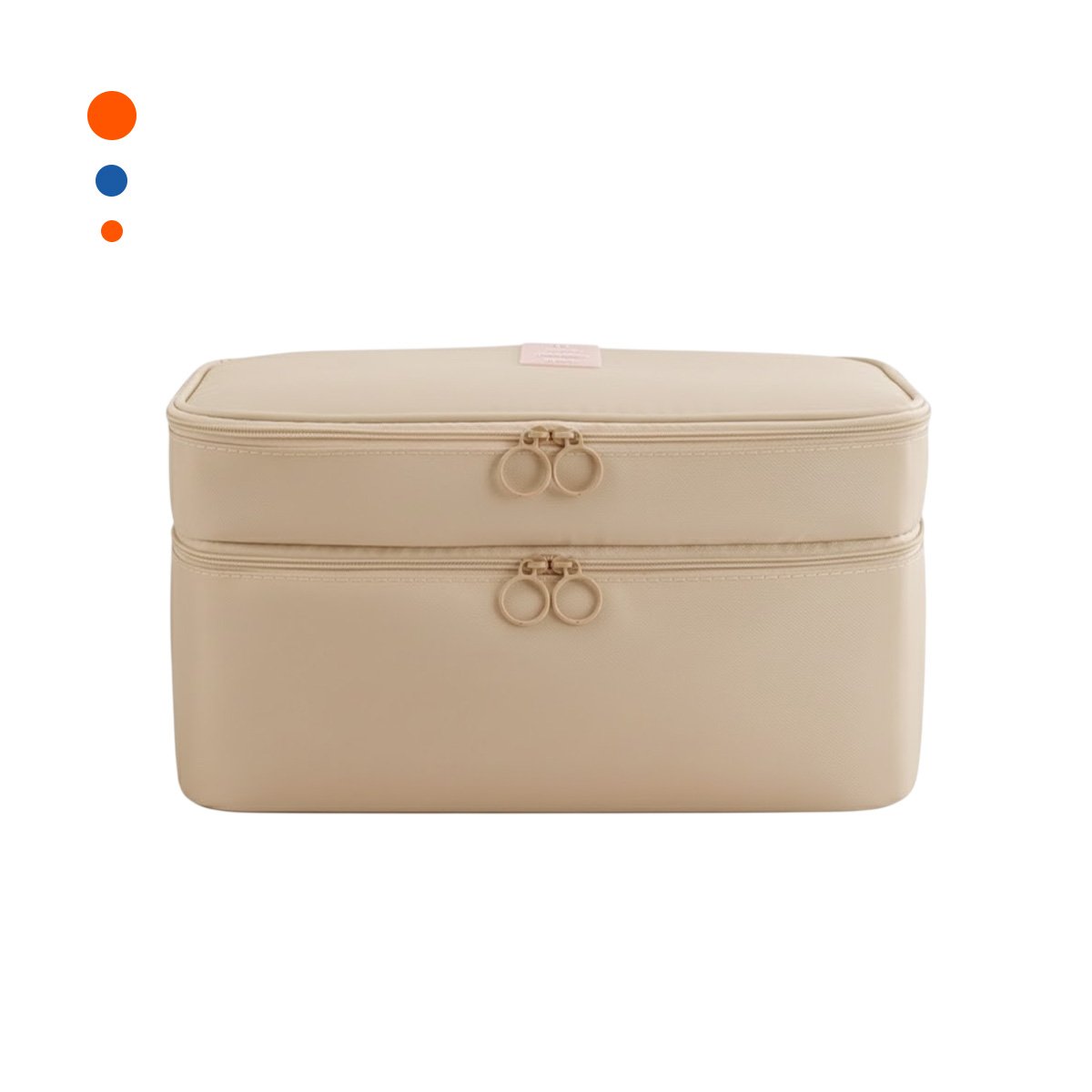 NECESER DE VIAJE 4 ESPACIOS 30X16X17CM BEIGE PARA ORGANIZACION Y+PAPEL REGALO - 1