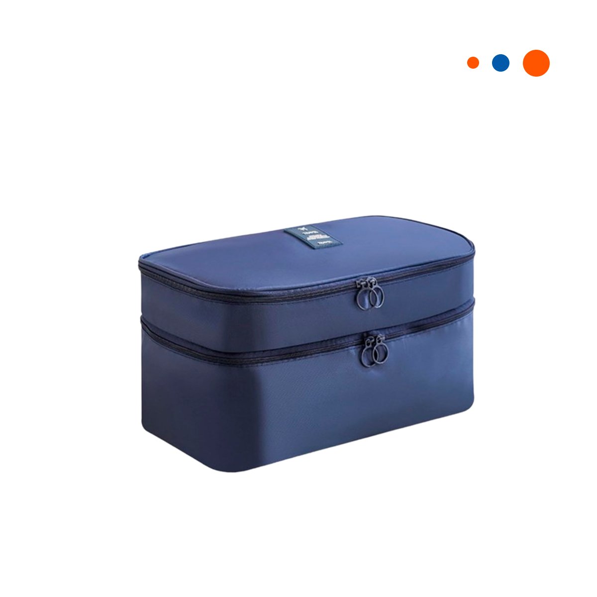 NECESER DE VIAJE 4 ESPACIOS 30X16X17CM AZUL PARA ORGANIZACION Y+PAPEL REGALO - 1