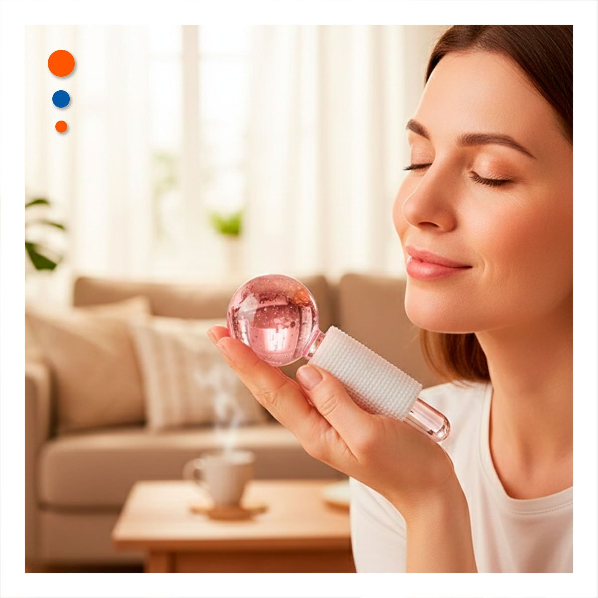 PACK12 SET FACIAL GLOBOS DE HIELO PAR ROSADO PARA BELLEZA EN CASA Y+REGALO STICKER - 5