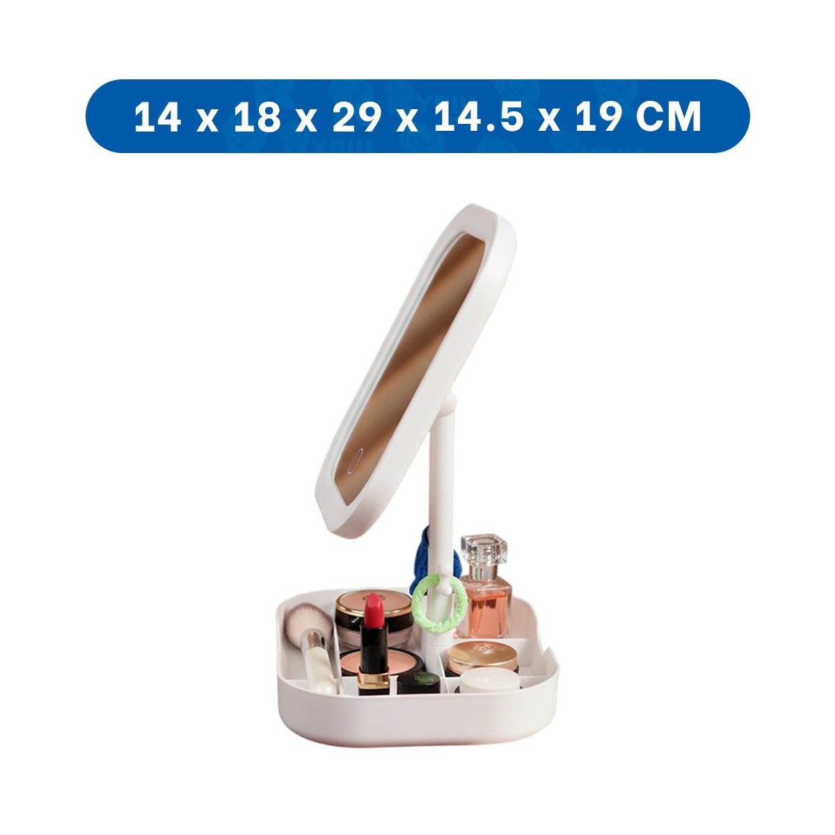 PACK12 SISTEMA DE BELLEZA CON ESPEJO LED CUADRADO BLANCO Y ORGANIZADOR Y+PAPEL REGALO - 4