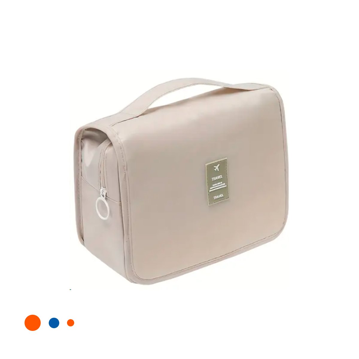 PACK2 ESTUCHE 24X8X19 CM BEIGE DE ASEO CON DISENO PRACTICO Y MEDIDAS Y+REGALO STICKER - 2