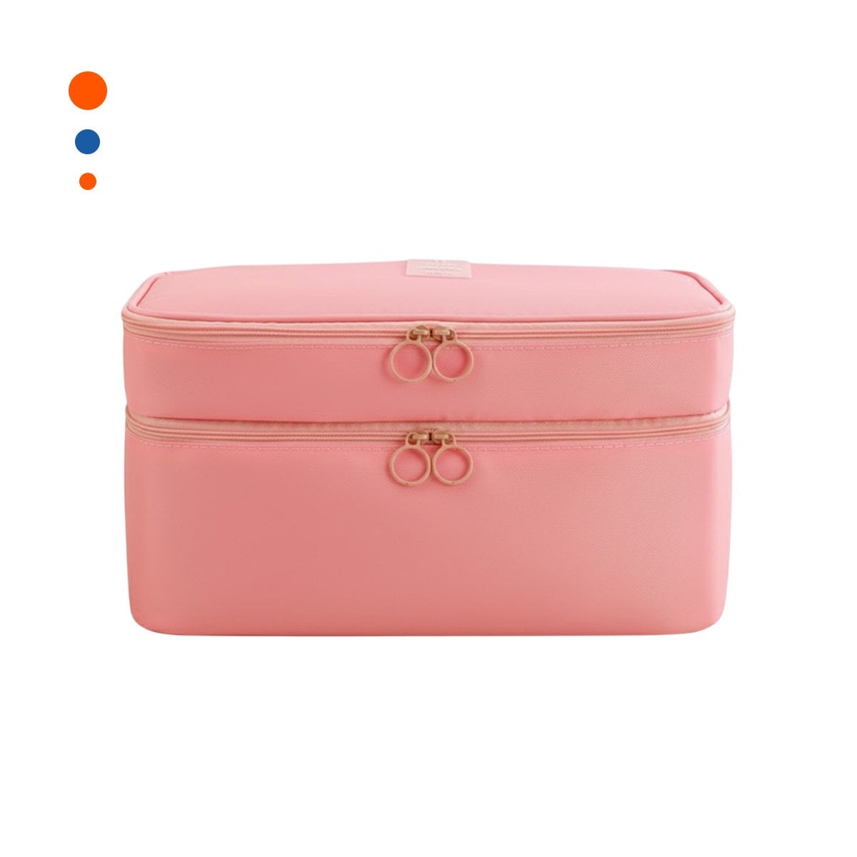PACK2 BOLSO PRACTICO 4 ESPACIOS 30X16X17CM ROSADO PARA MUJER Y+REGALO STICKER - 2
