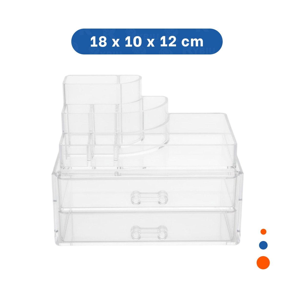 ORGANIZADOR DE ESCRITORIO TRANSPARENTE ACRILICO CON COMPARTIMENTOS FUNCIONALES Y+LIGAS REGALO - 4