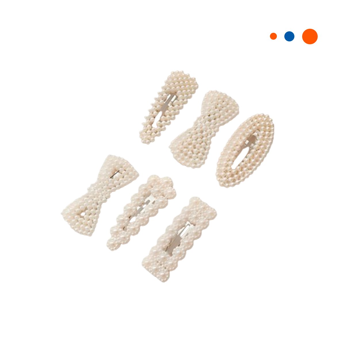 PACK4 KIT 6 GANCHOS DE CABELLO CON PERLAS BEIGE ACCESORIO FEMENINO Y+PAPEL REGALO - 3