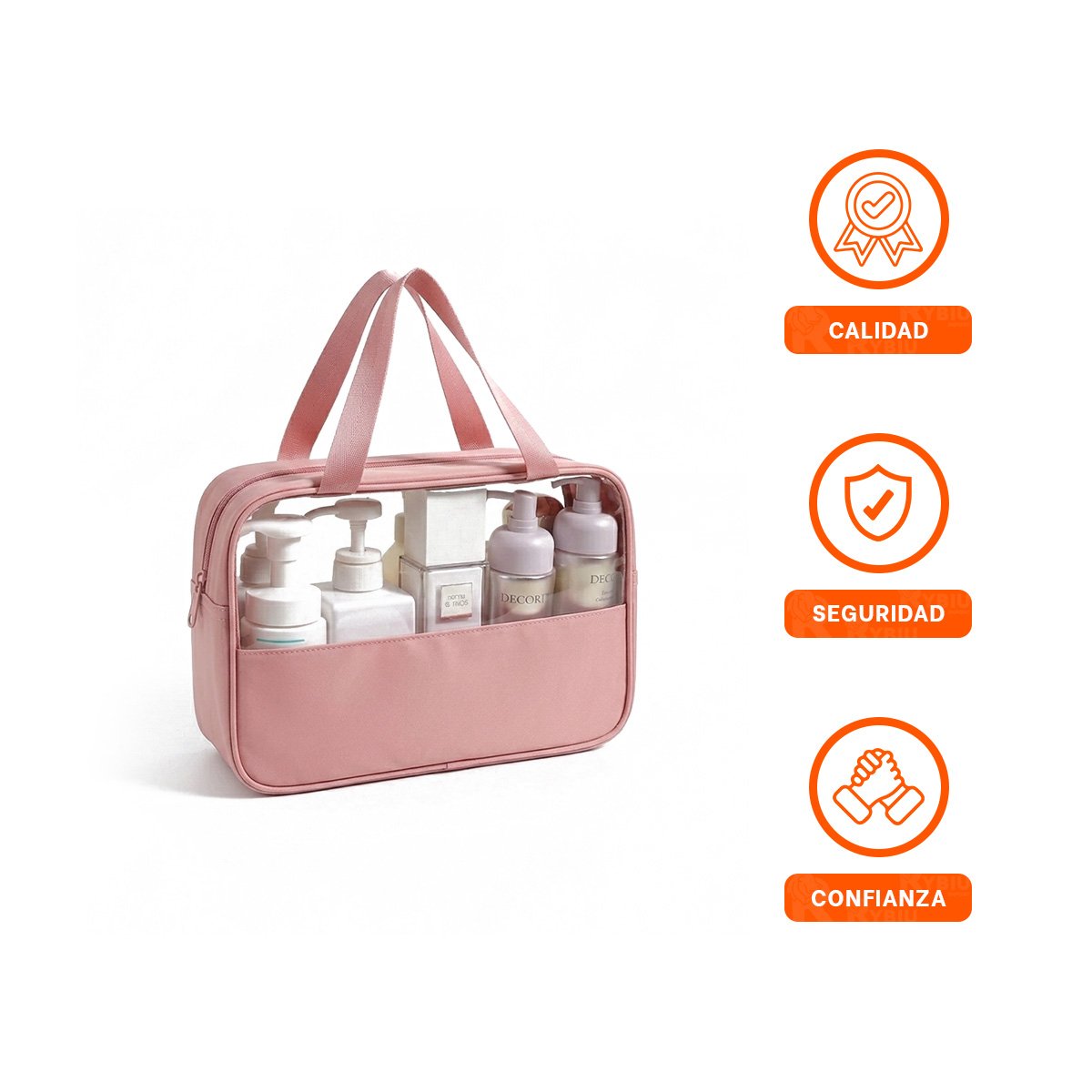 PAR NECESER RECTANGULAR CON ASAS ROSADO FORMA ERGONOMICA - 3