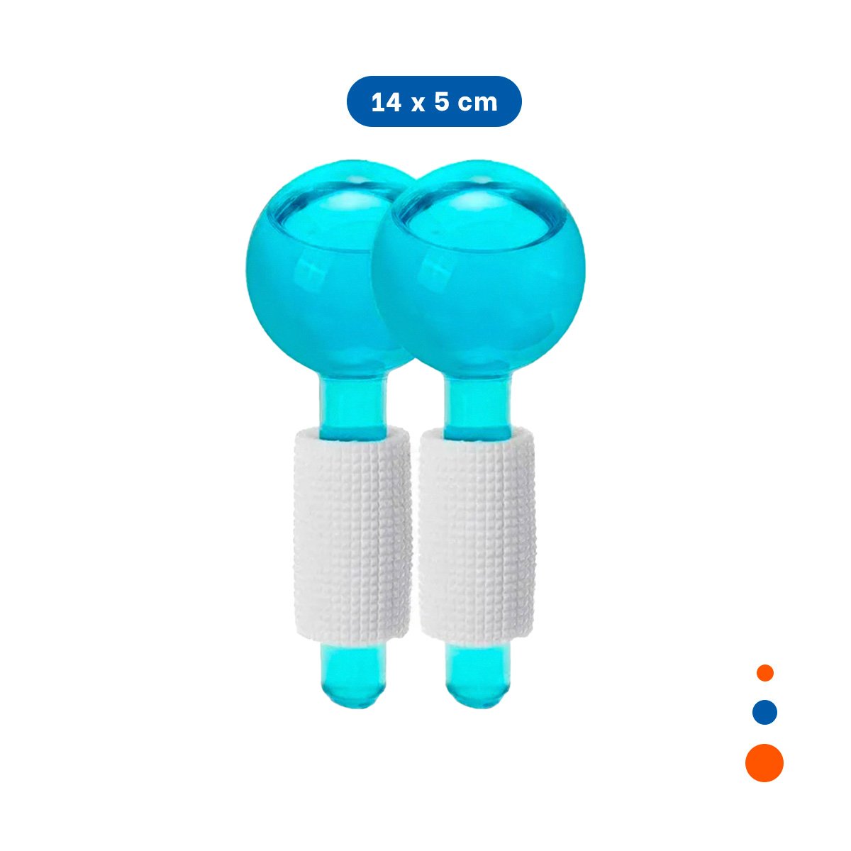 PACK4 APLICADOR FACIAL CON GLOBOS DE HIELO CELESTE PAR PARA RUTINA DIARIA Y+PAPEL REGALO - 4
