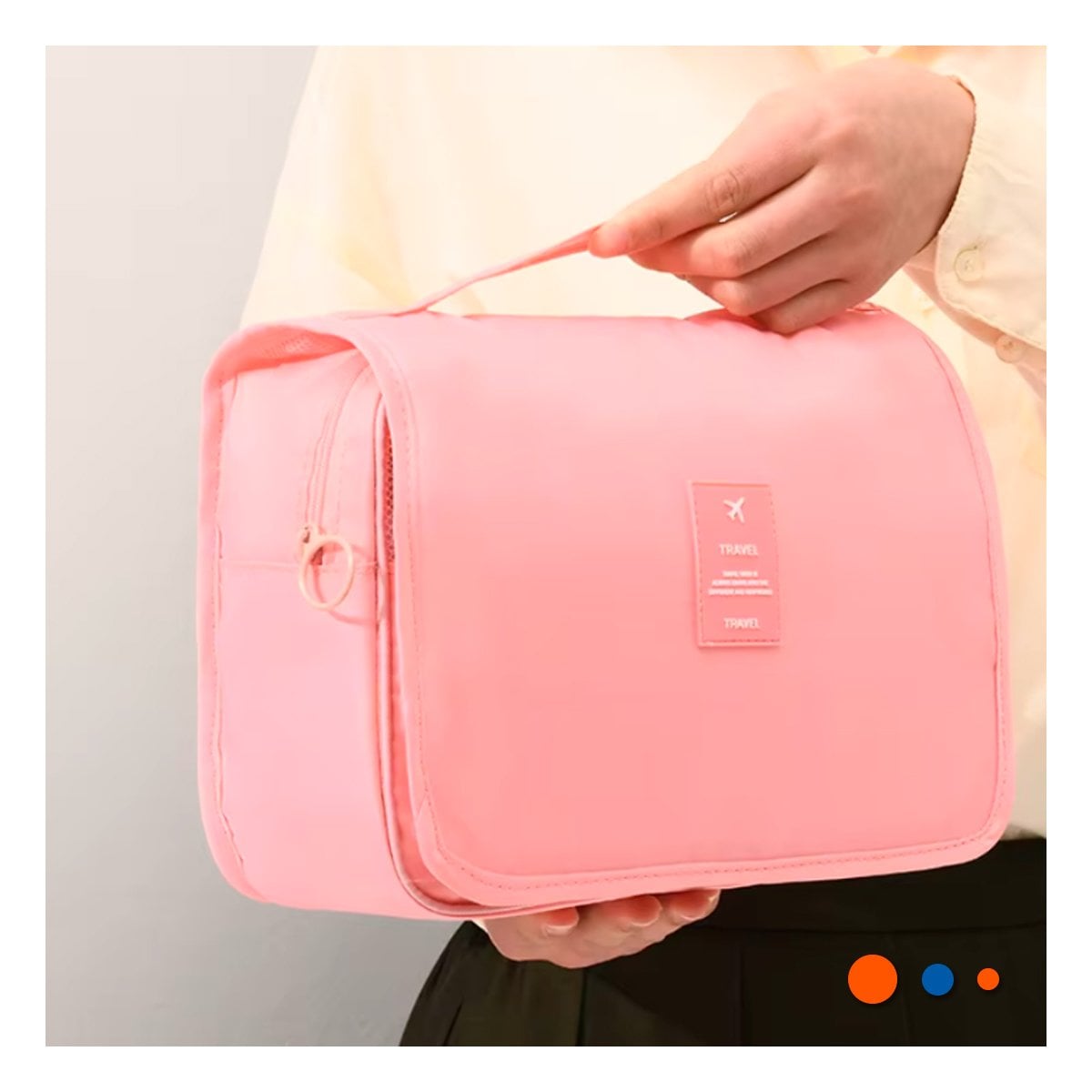 PACK6 BOLSA ORGANIZADORA 24X8X19 CM ROSADO COLGABLE PARA ACCESORIOS PERSONALES - 2