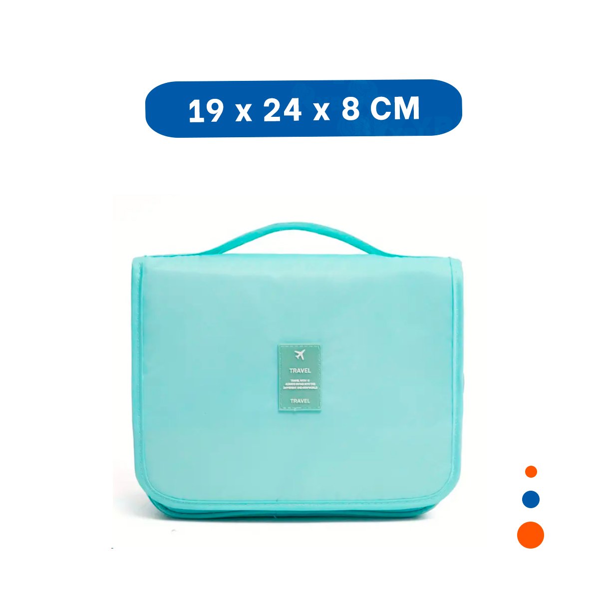 PACK6 PRACTICO ORGANIZADOR 24X8X19CM CELESTE COLGANTE CON MEDIDAS APROXIMADAS - 4