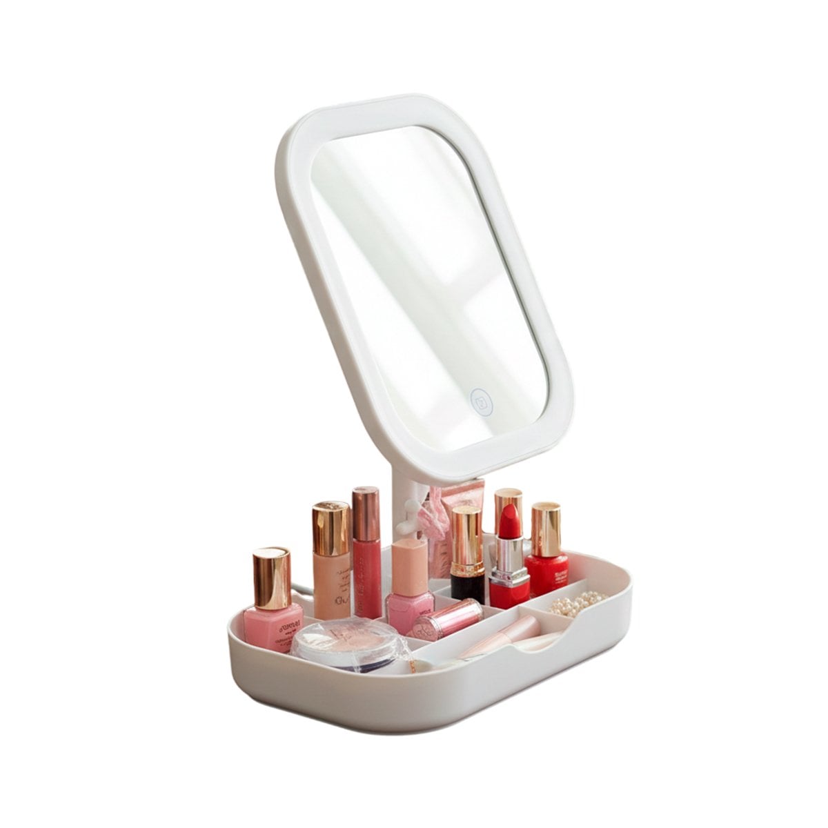 PACK4 KIT DE BELLEZA CON LUZ LED CUADRADA BLANCA Y BASE DIVIDIDA Y+PAPEL REGALO - 3