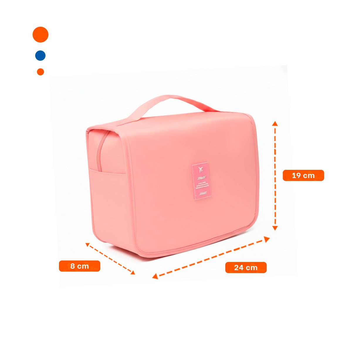 PACK4 COSMETIQUERO 24X8X19 CM ROSADO COMPACTO PARA LLEVAR SIEMPRE CONTIGO Y+REGALO STICKER - 4