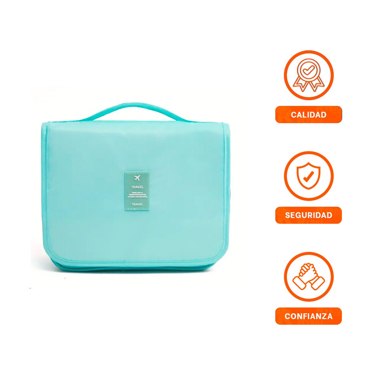 ACCESORIO COLGANTE 24X8X19CM CELESTE PARA ORGANIZAR PRODUCTOS DE ASEO PERSONAL - 3