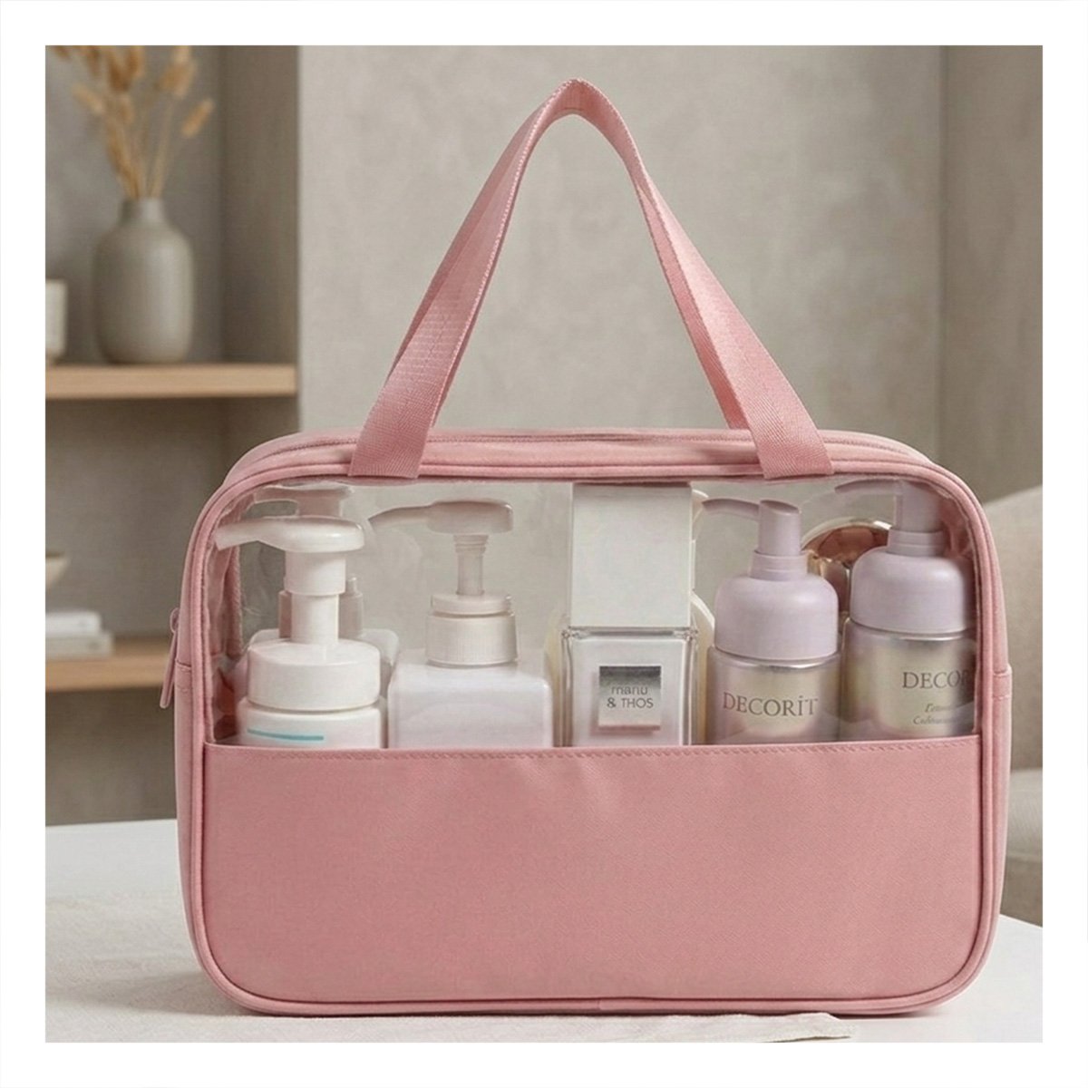 PACK12 EQUIPO NECESER RECTANGULAR CON ASAS ROSADO TRASLADO VELOZ Y+REGALO STICKER - 3