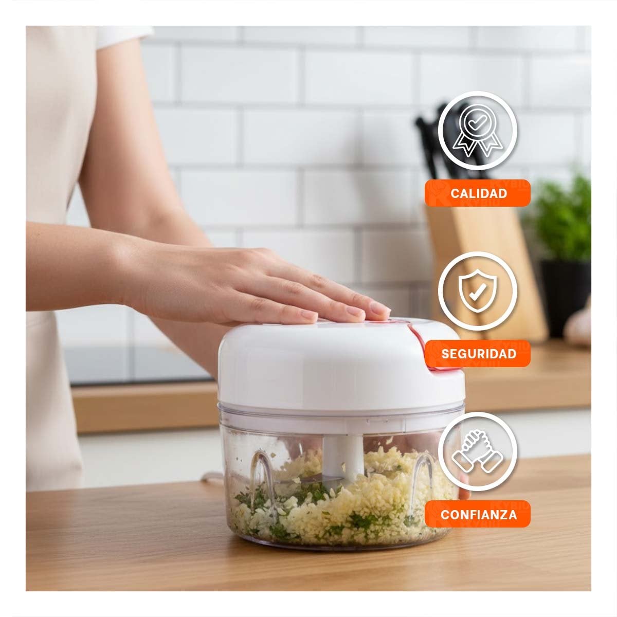 ACCESORIO DE COCINA PARA JUGO NATURAL DE NARANJA CELESTE Y+LIGAS REGALO - 3