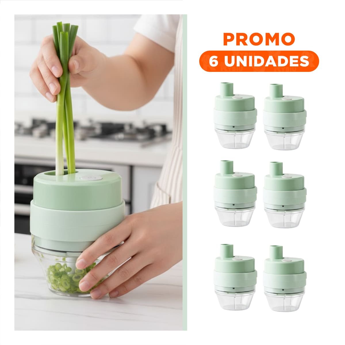 PACK6 HERRAMIENTA COMPACTA CON JARRA GRADUADA 1000 ML CELESTE - 1