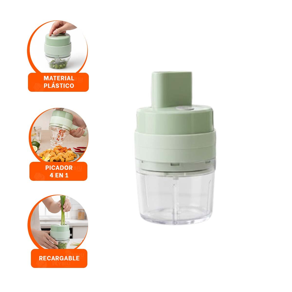PACK6 HERRAMIENTA COMPACTA CON JARRA GRADUADA 1000 ML CELESTE - 5