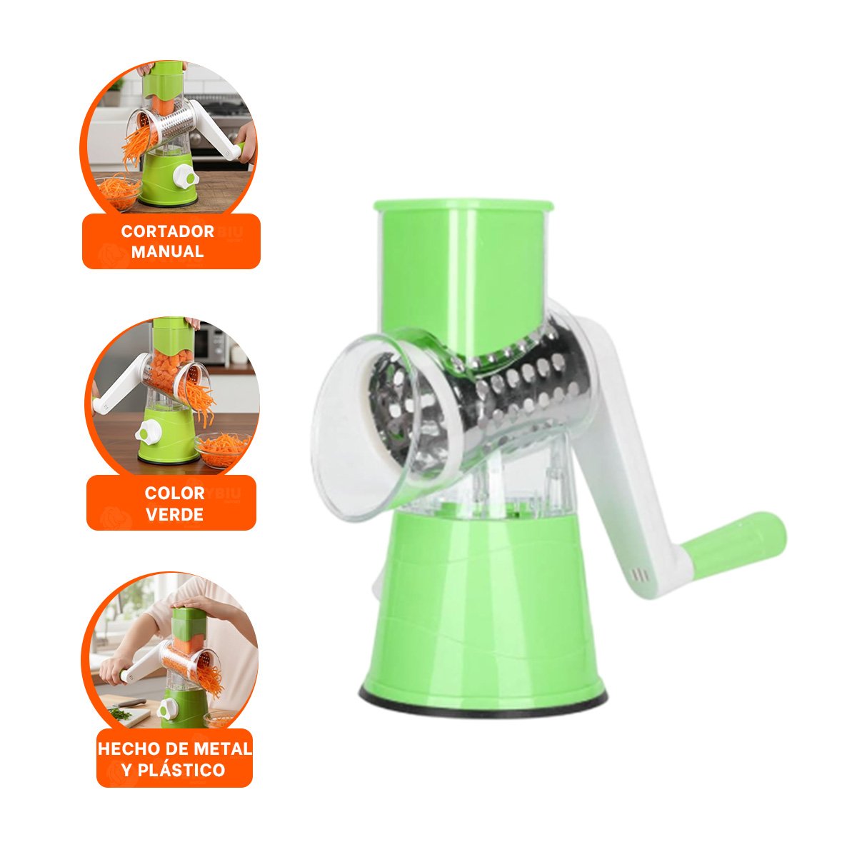 UTENSILIO PRACTICO CON RECIPIENTE GRADUADO 1000 ML CELESTE - 3