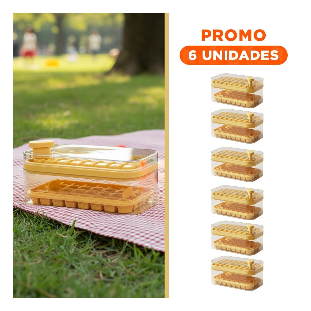 PACK6 ACCESORIO BLANCO PARA CUBOS DE HIELO CON SISTEMA CLIC - 1
