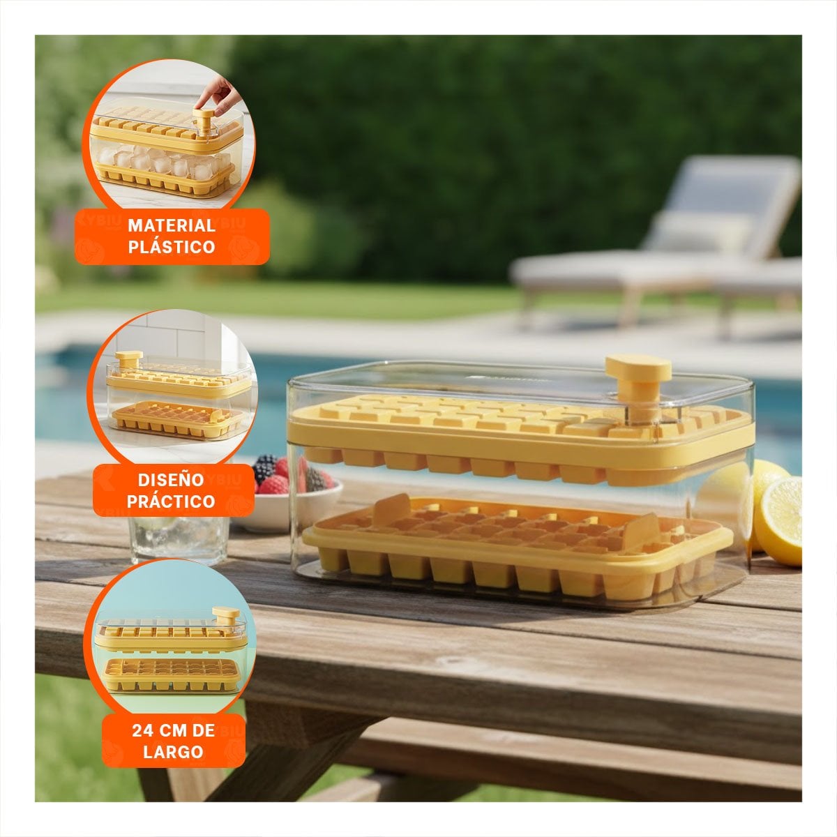 PACK6 ACCESORIO BLANCO PARA CUBOS DE HIELO CON SISTEMA CLIC - 5