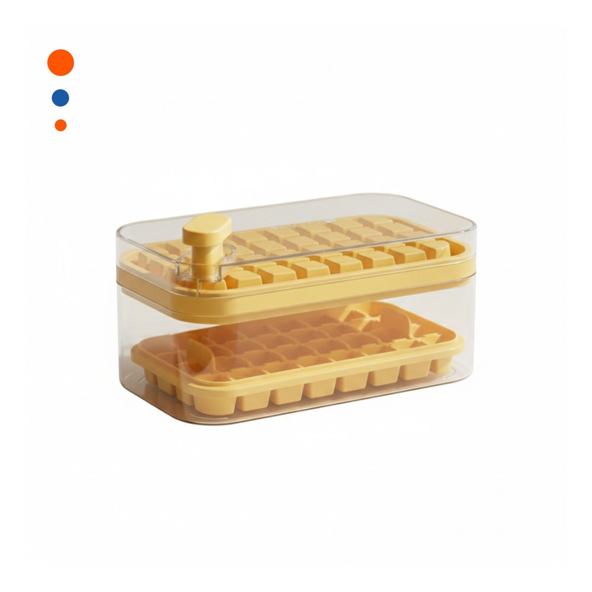 RECIPIENTE BLANCO PARA CUBOS DE HIELO CON CLIC EN ESQUINA Y+PAPEL REGALO - 1