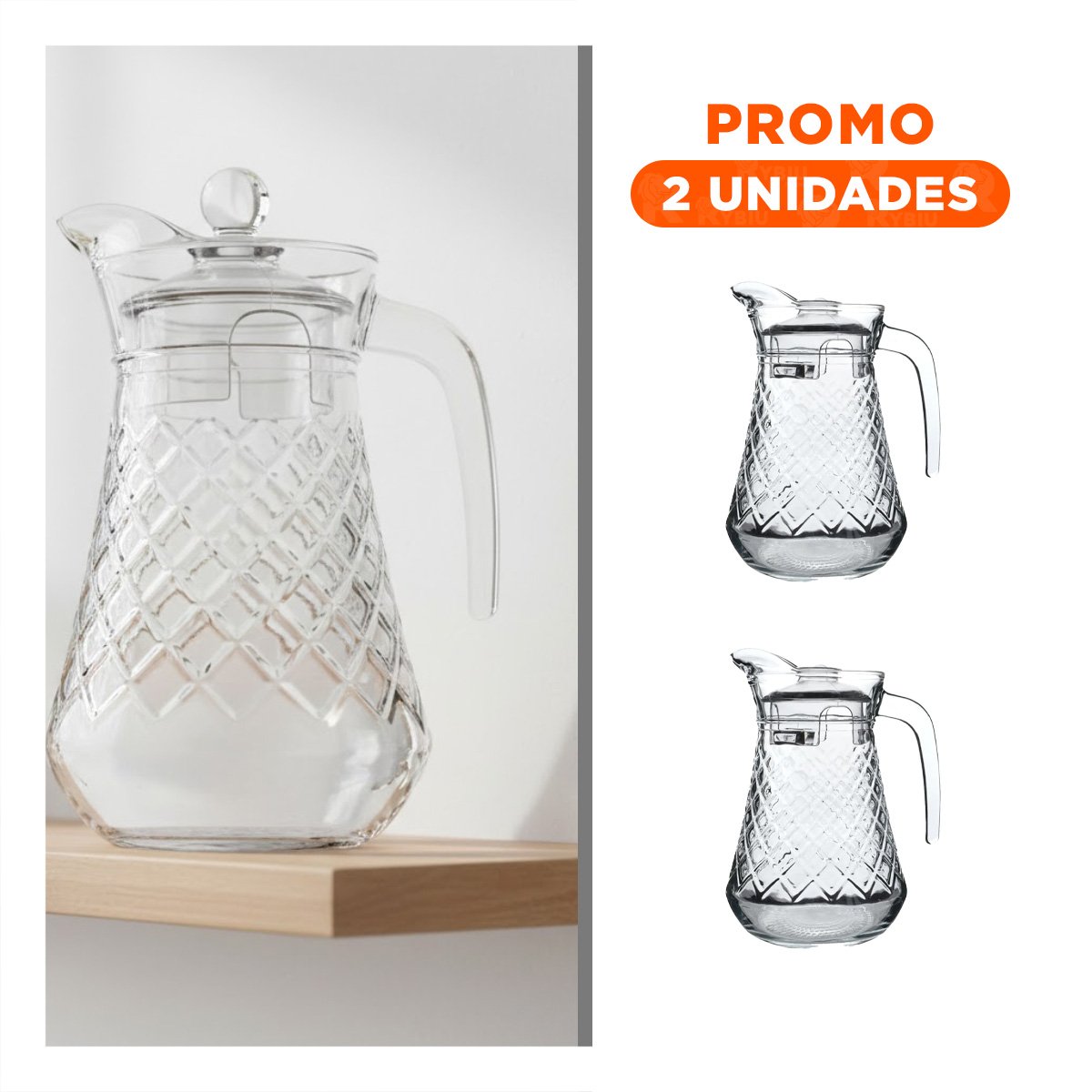 PACK2 RECIPIENTE MODERNO BLANCO CON SISTEMA CLIC SEGURO - 1