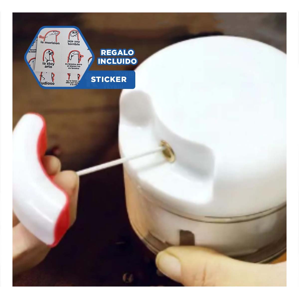 UTENSILIO FUNCIONAL PARA EXPRIMIR CITRICOS 1000 ML CELESTE Y+REGALO STICKER - 1