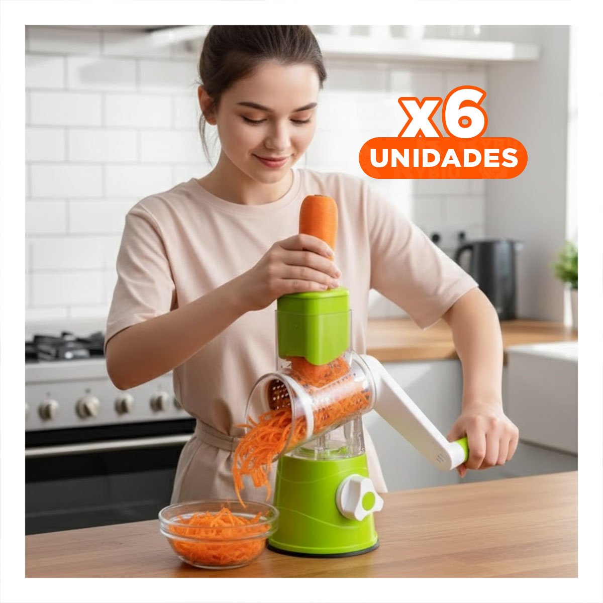 PACK6 DISPOSITIVO MANUAL PARA EXPRIMIR NARANJA 1000 ML CELESTE Y+REGALO STICKER - 1