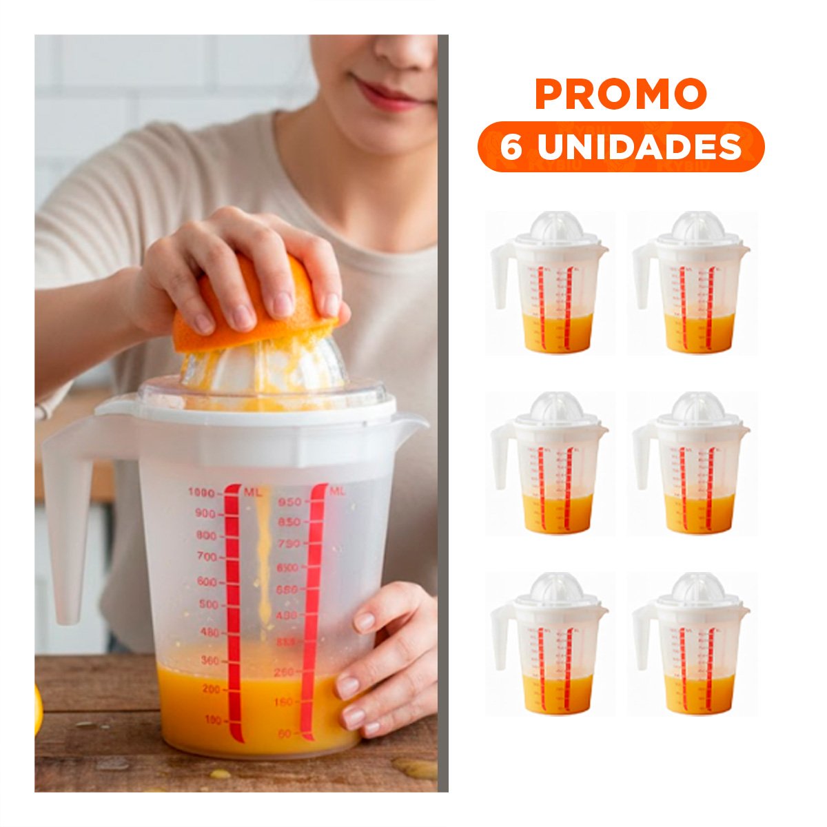 PACK6 HERRAMIENTA COMPACTA CON JARRA GRADUADA 1000 ML CELESTE - 1