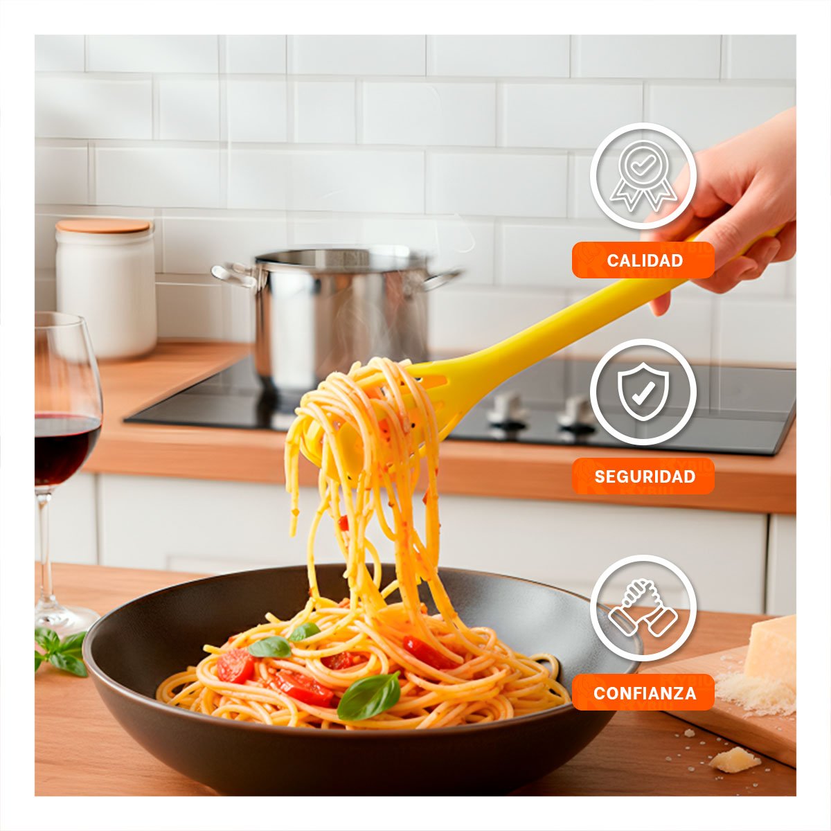 ACCESORIO DE COCINA PARA JUGO NATURAL DE NARANJA CELESTE Y+LIGAS REGALO - 2