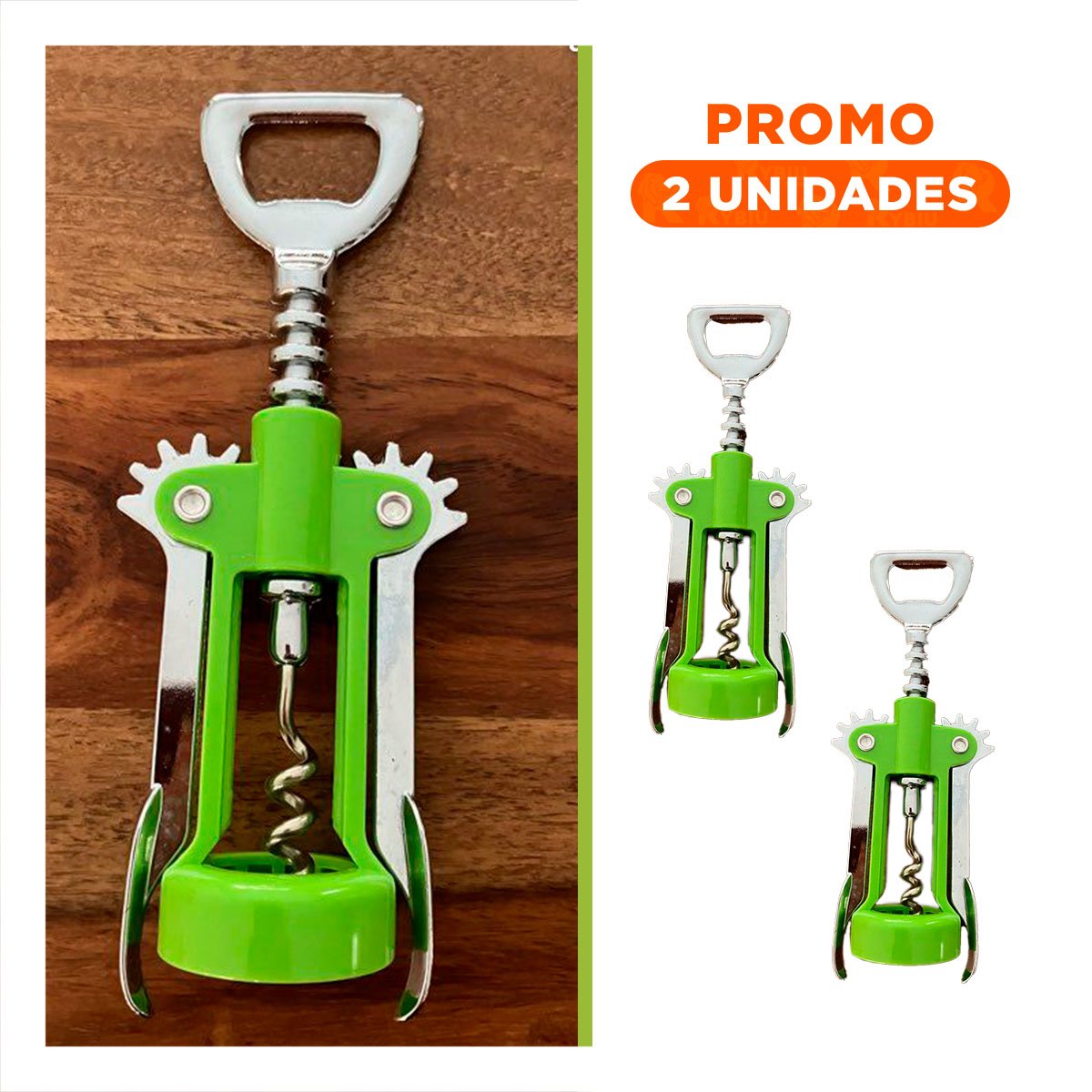 PACK2 UTENSILIO MANUAL 16,5 CM VERDE COMPACTO PARA HOGAR - 1