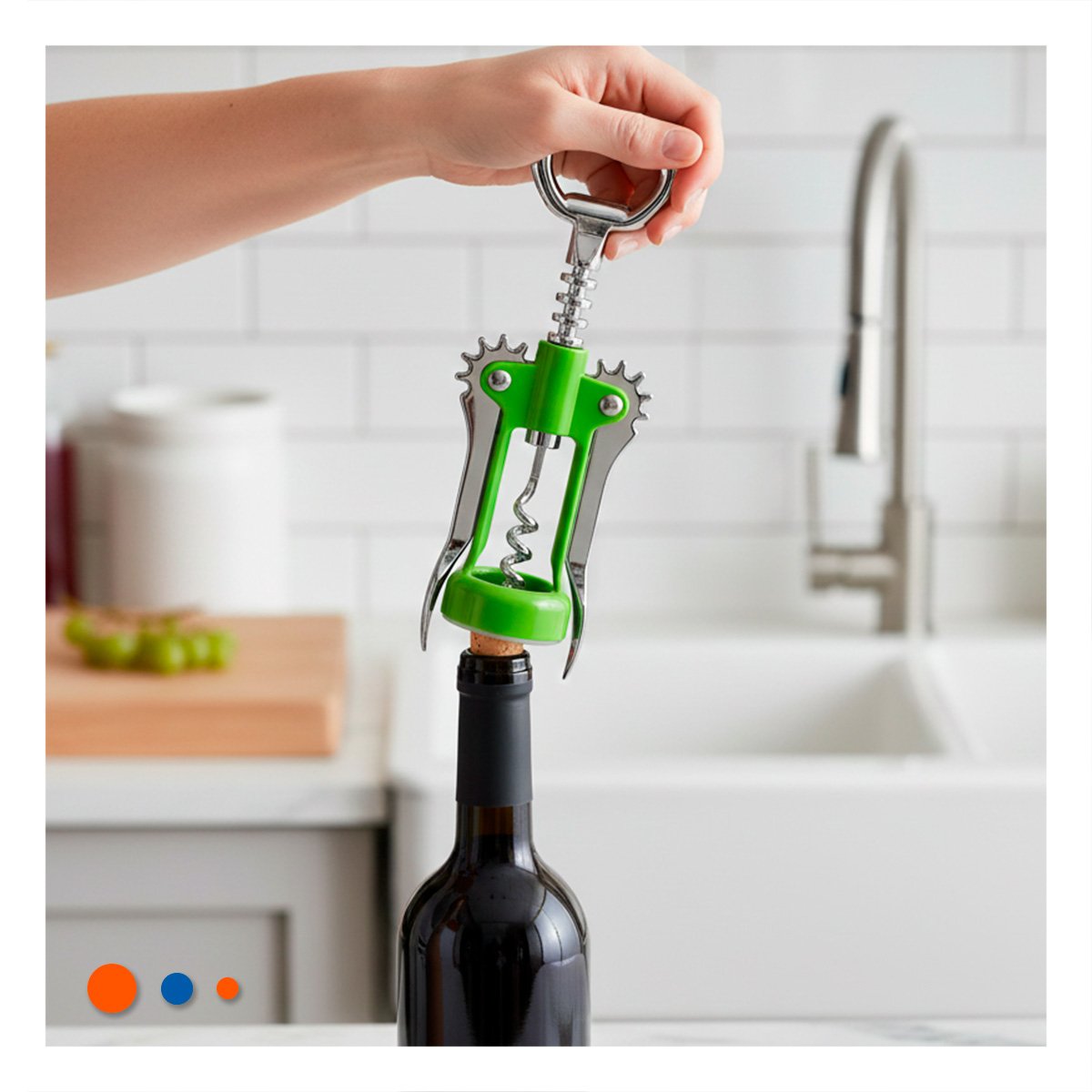 PACK2 UTENSILIO MANUAL 16,5 CM VERDE COMPACTO PARA HOGAR - 3