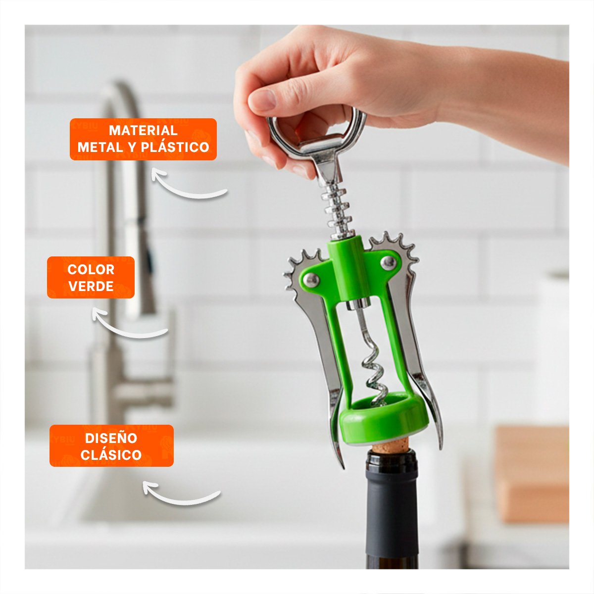 PACK2 UTENSILIO MANUAL 16,5 CM VERDE COMPACTO PARA HOGAR - 5