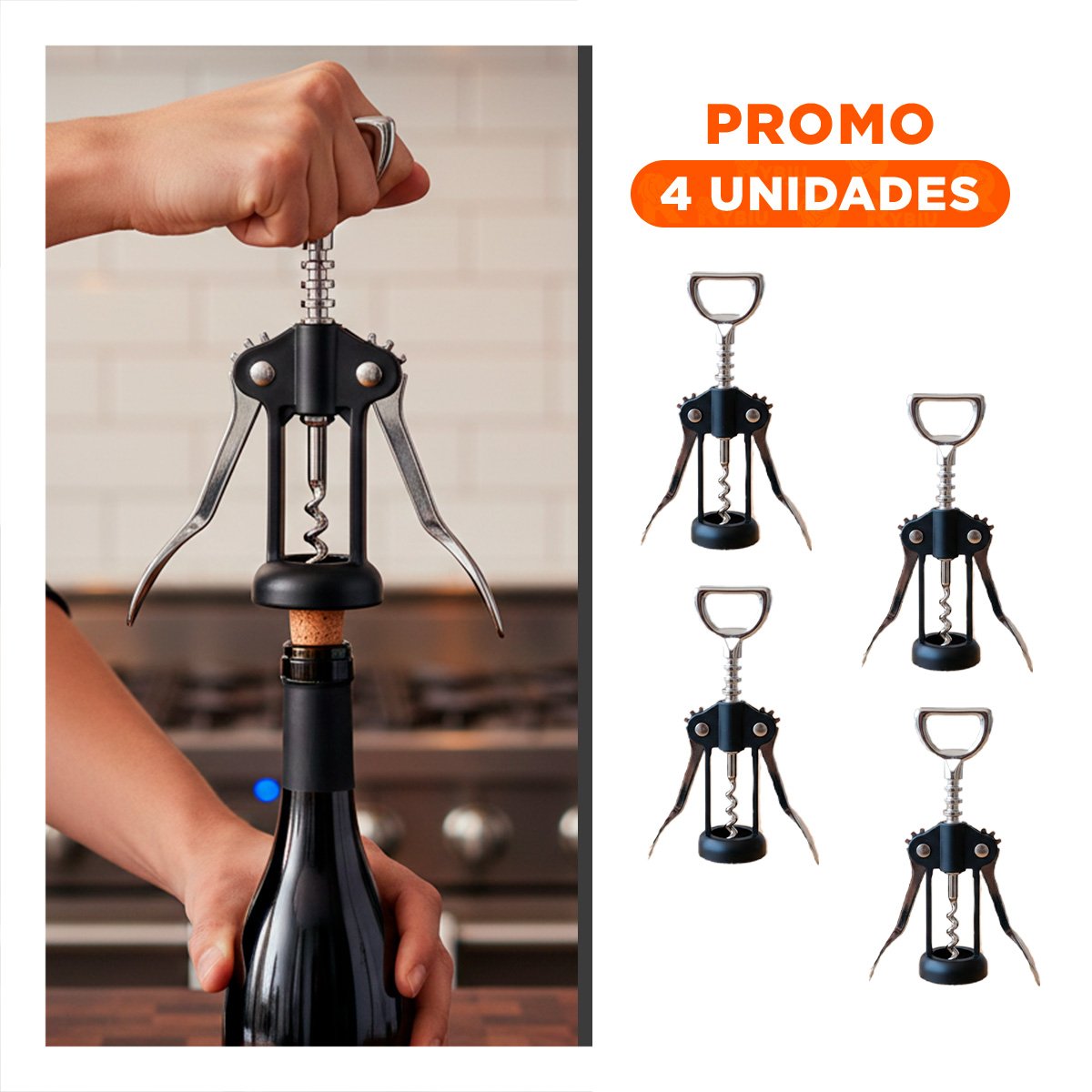 PACK4 ACCESORIO VERDE 16,5 CM MANUAL PARA COCINA Y+REGALO STICKER - 1