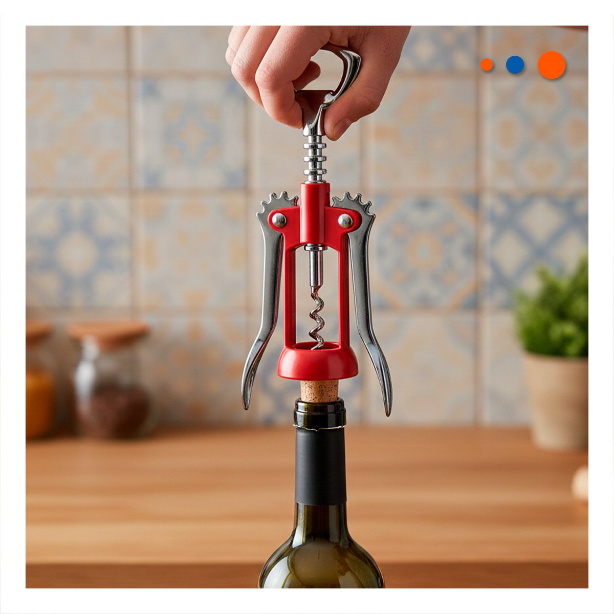 EXTRACTOR VERDE 16,5 CM MANUAL DISENO FUNCIONAL PARA COCINA - 2