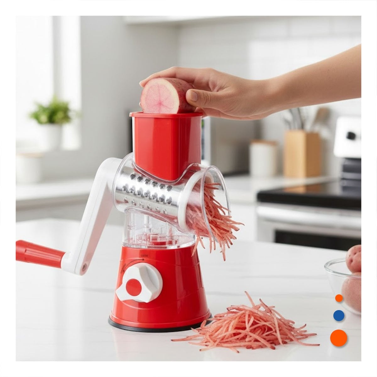 PACK2 ACCESORIO FUNCIONAL CON RECIPIENTE 1000 ML PARA COCINA CELESTE Y+PAPEL REGALO - 2