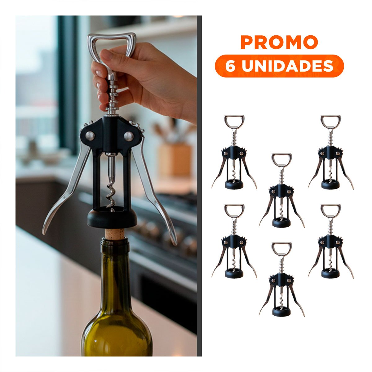 PACK6 ACCESORIO MANUAL 16,5 CM VERDE FUNCIONAL PARA BOTELLAS - 1